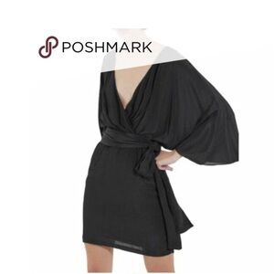 NWT THE KOOPLES Black Women's Belted Modern Kimono Dress Multiple Sizes Cocktail